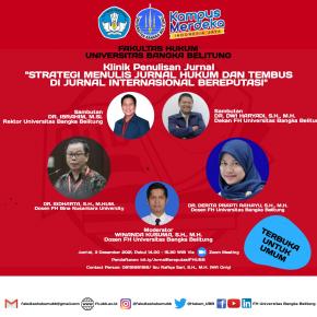 FH UBB Gelar Webinar : Strategi Jitu Tembus Jurnal Internasional